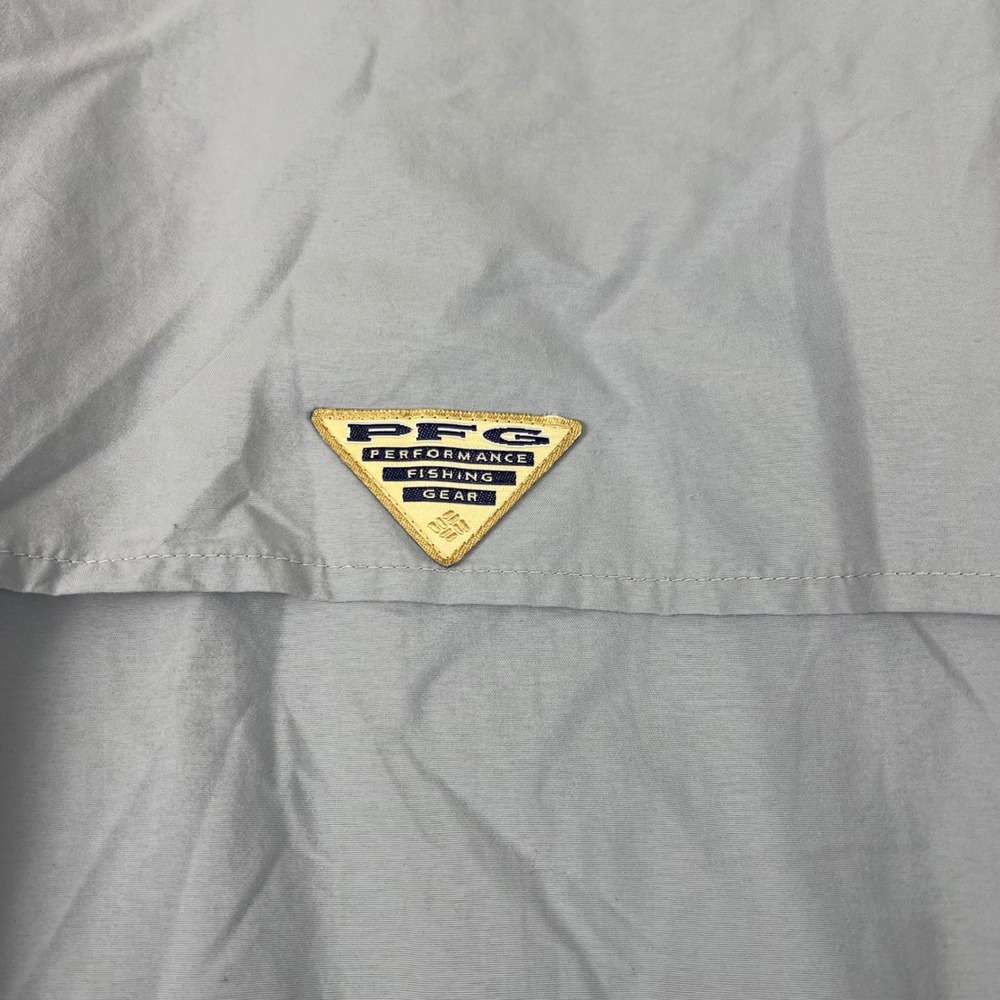 Columbia PFG Bahama II Shirt L Blue Nylon LS Fishing UPF 30 FM7015 - Picture 4 of 9